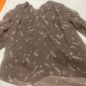 St. John's Bay Brown Relaxed Blouse